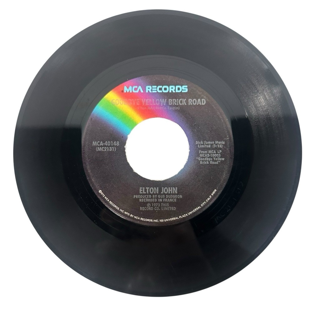 Elton John Goodbye Yellow Brick Road Young Man's Blues 7" Vinyl 45 RPM MCA-40148